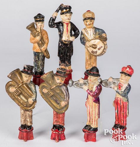 FRENCH PAINTED MUSICIAN SEVEN PINS