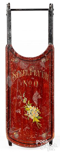 S J TURNER SAMPLE WOOD SLED MARKED 314110