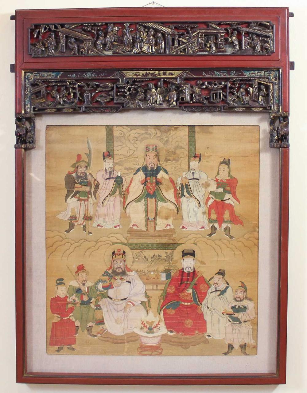 CHINESE PAINTING ON SILK EMPEROR 31418c