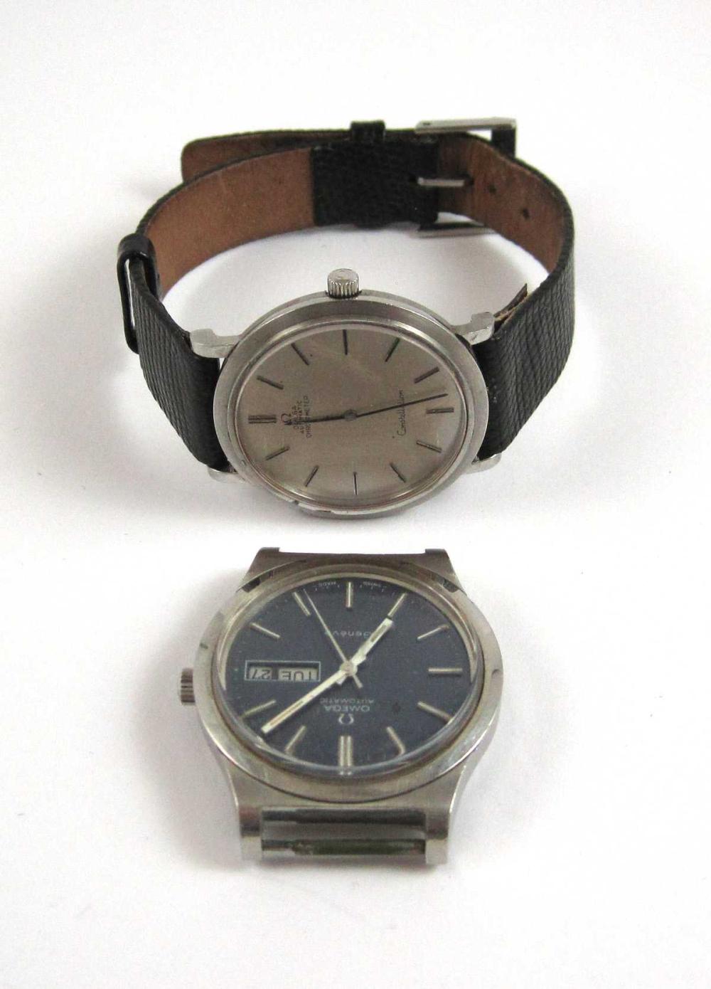 TWO MEN'S VINTAGE OMEGA WRIST WATCHES: