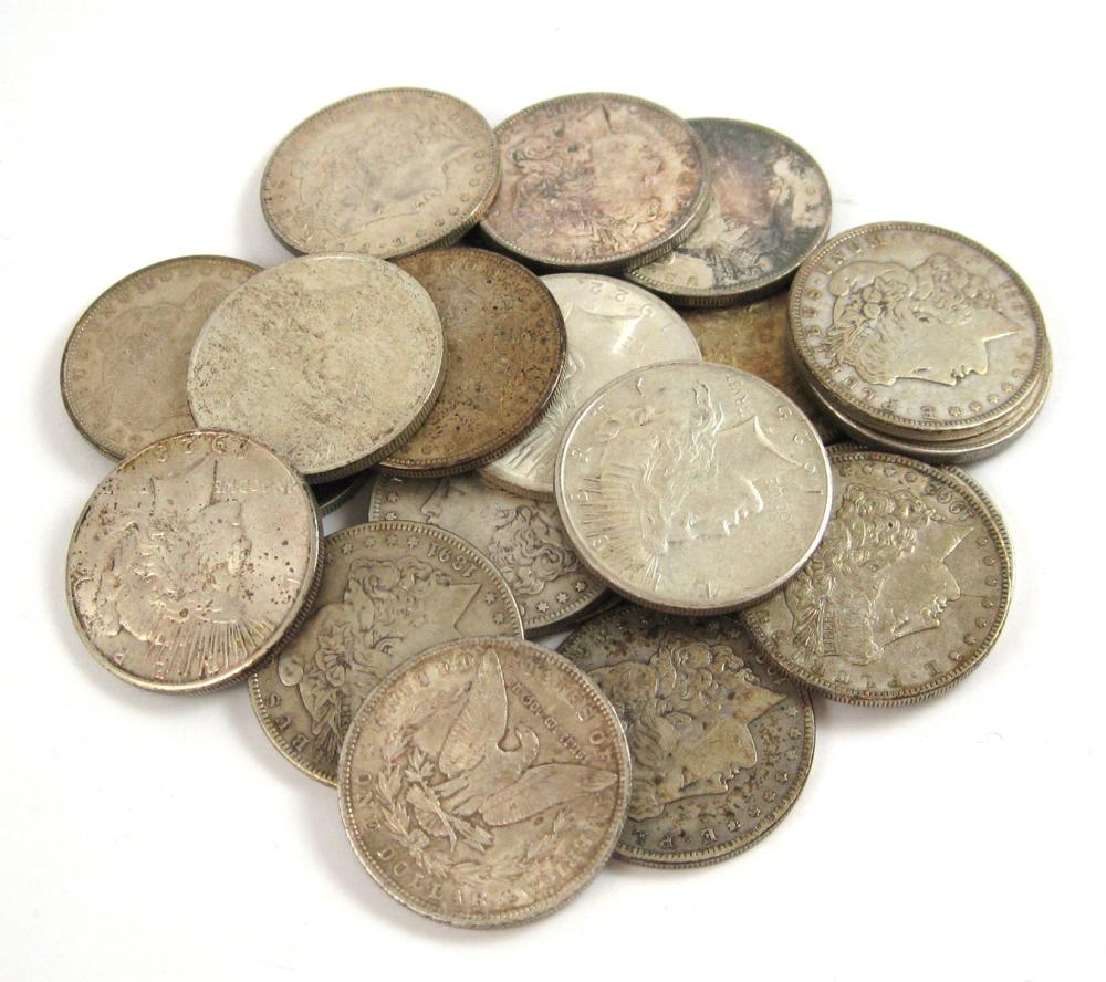 TWENTY U.S. SILVER DOLLARS, MORGAN