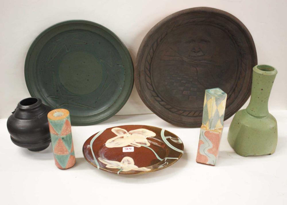 CERAMIC VASES, PLATES, AND BOWLS,