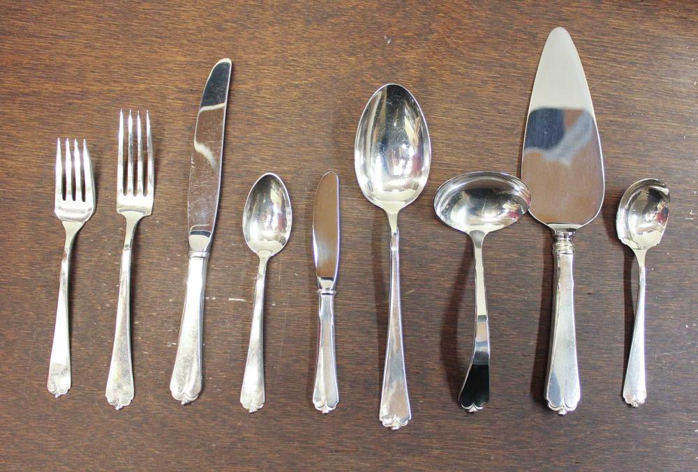 WATSON STERLING SILVER FLATWARE SET,