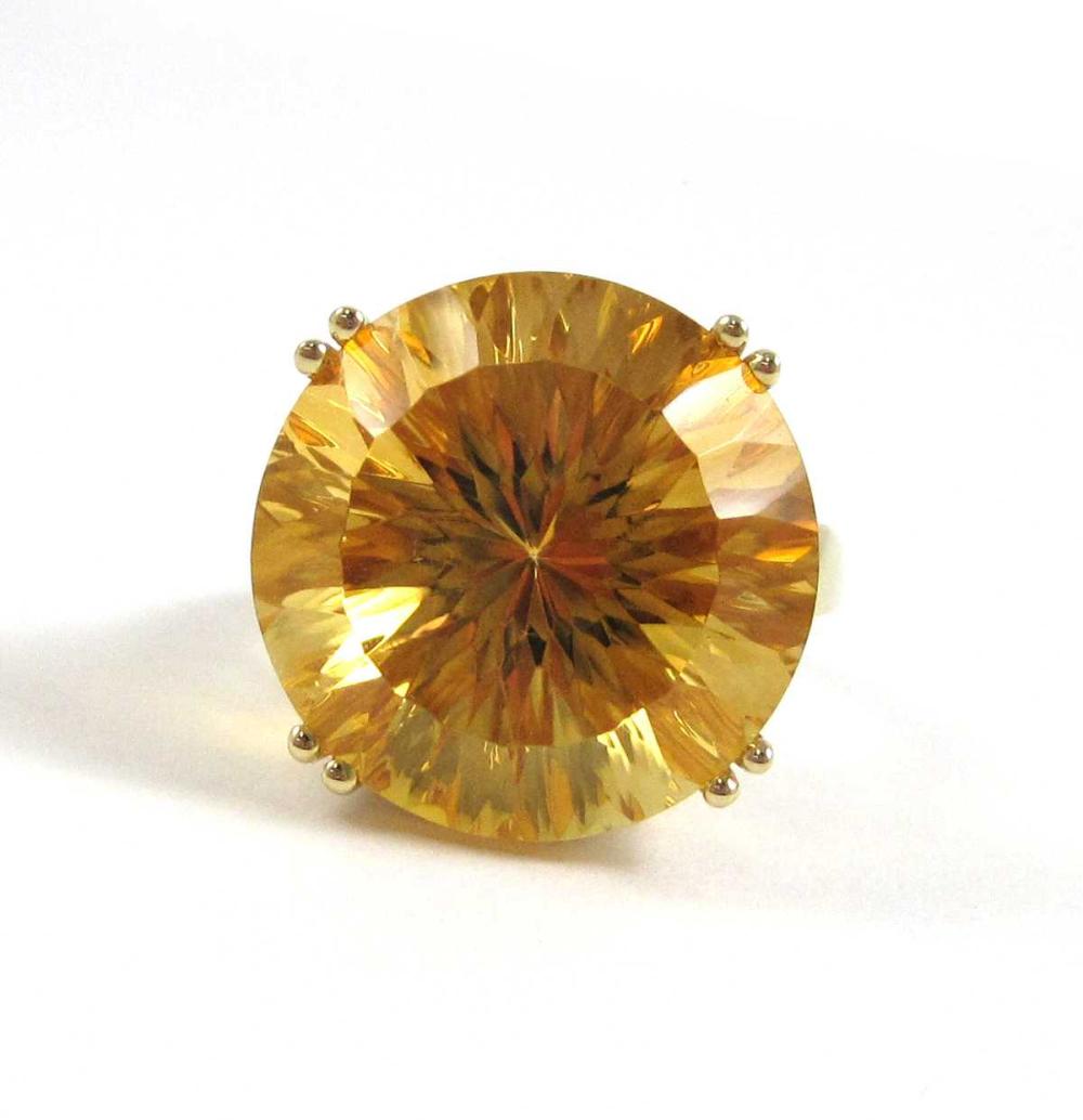 CITRINE AND FOURTEEN KARAT GOLD