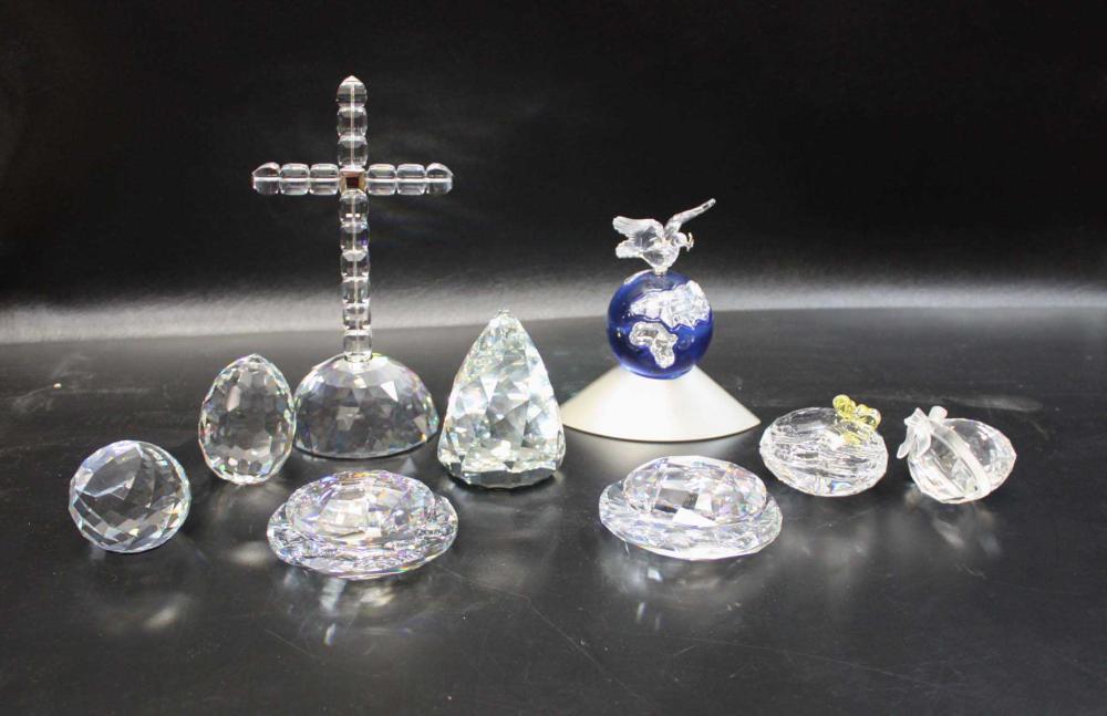 TEN SWAROVSKI CRYSTAL FIGURINES  314250