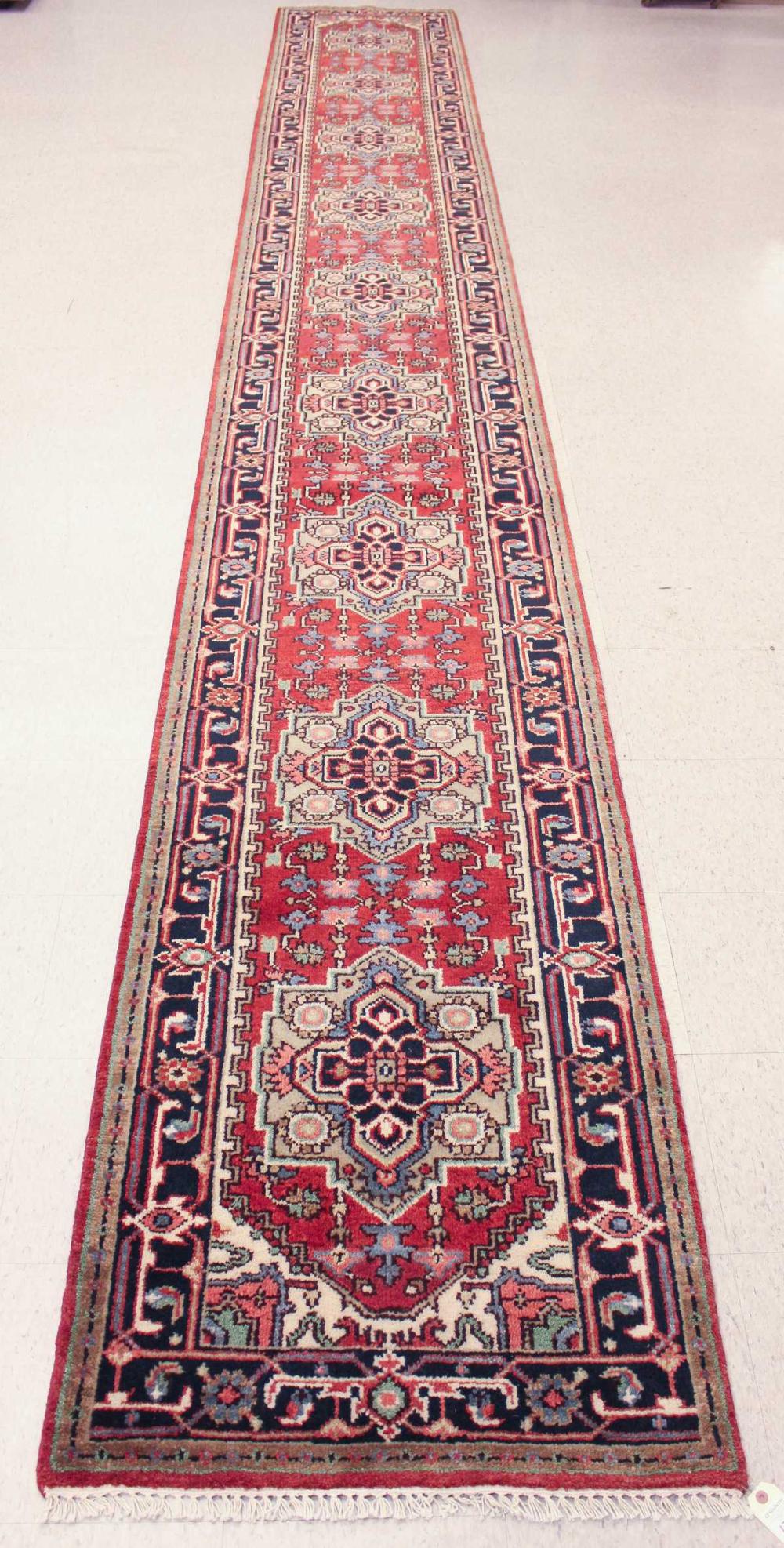 HAND KNOTTED ORIENTAL LONG RUG,