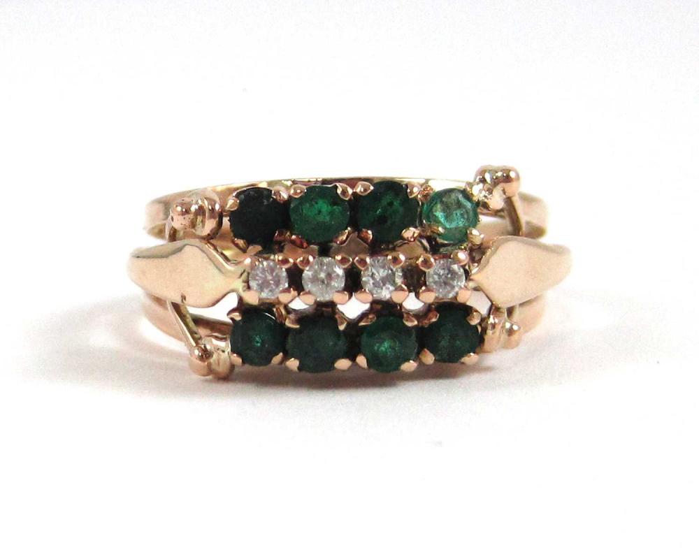 EMERALD DIAMOND AND FOURTEEN KARAT 3142b1