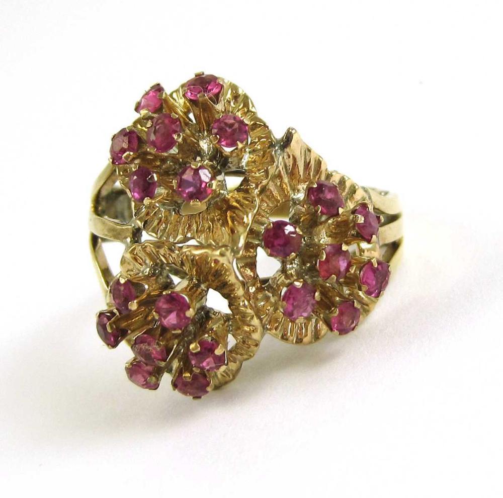 RUBY AND TEN KARAT YELLOW GOLD 314316