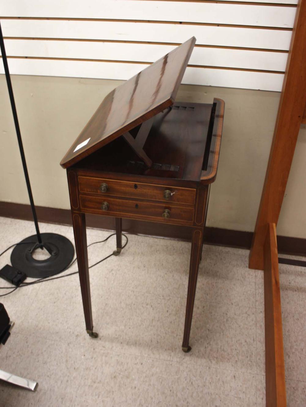 GEORGE III MAHOGANY WRITING TABLE,