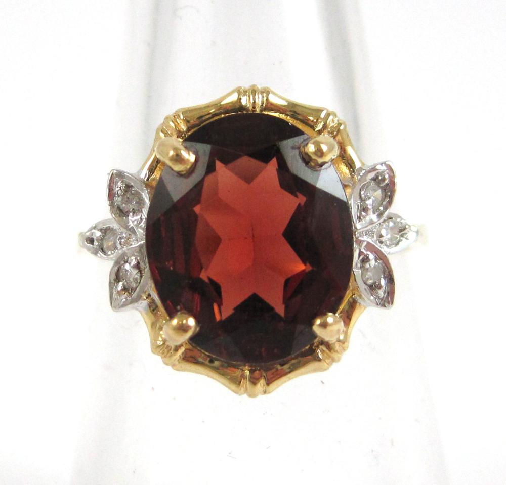 GARNET DIAMOND AND FOURTEEN KARAT 31431a