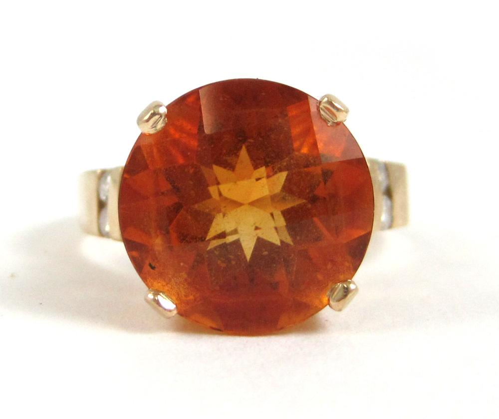 CITRINE DIAMOND AND FOURTEEN KARAT 31433a