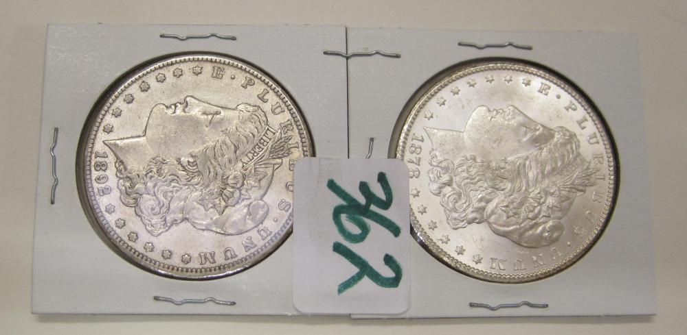 TWO CARSON CITY SILVER MORGAN DOLLARS  314347