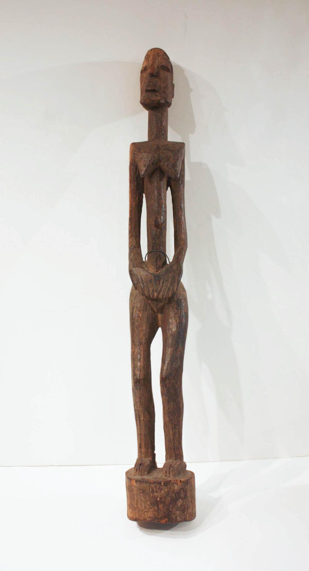 AFRICAN CARVED WOOD DOGON FIGURE,