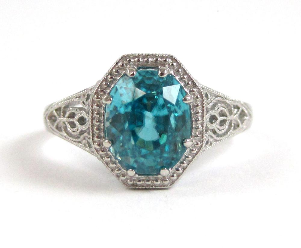 BLUE ZIRCON AND PLATINUM FILIGREE 314377