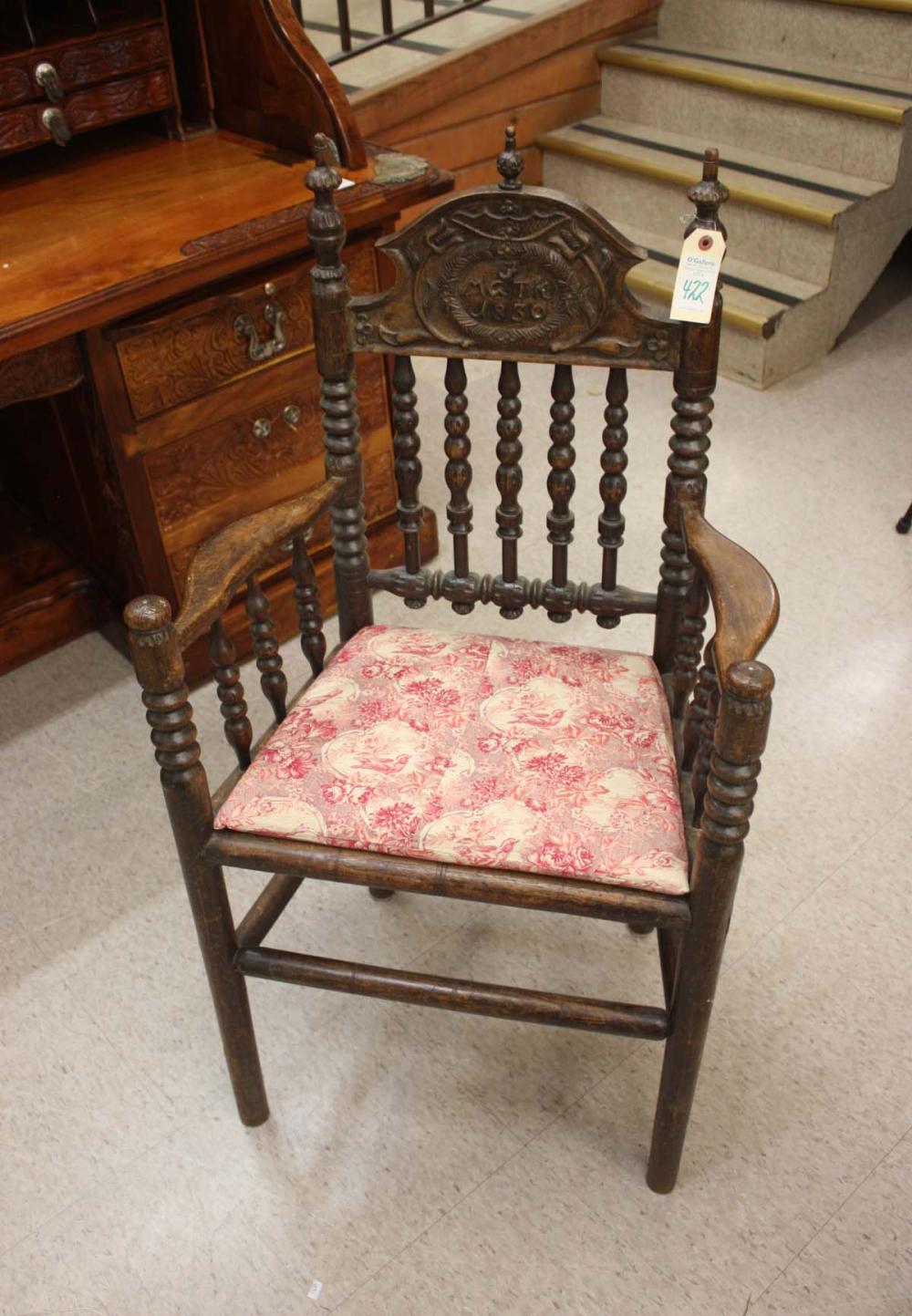 GEORGE IV SPINDLE-BACK ARMCHAIR,