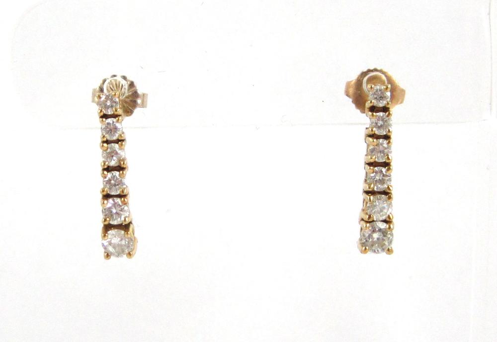 PAIR OF DIAMOND AND FOURTEEN KARAT 31438b