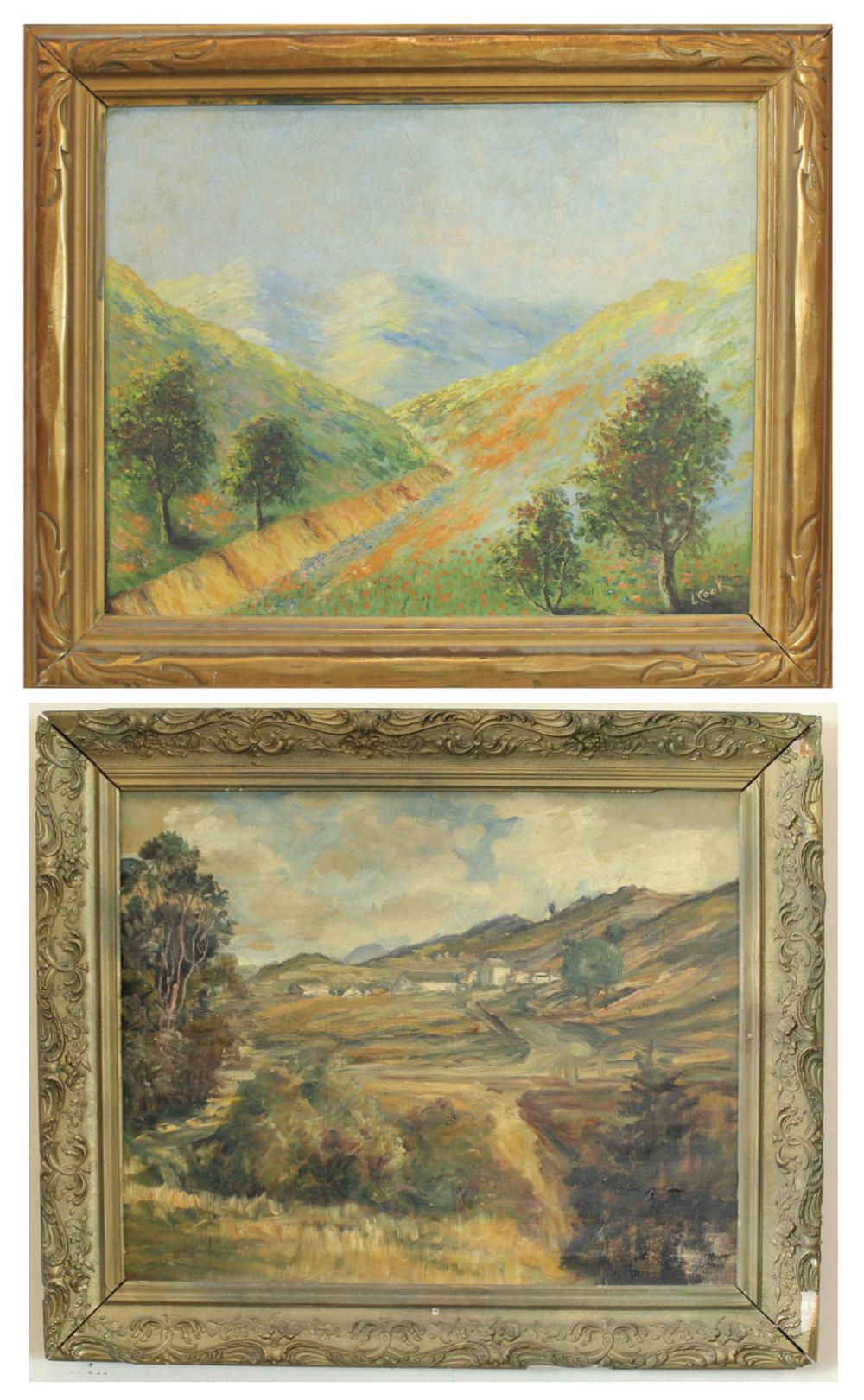 TWO CALIFORNIA LANDSCAPES L COOK 3143db