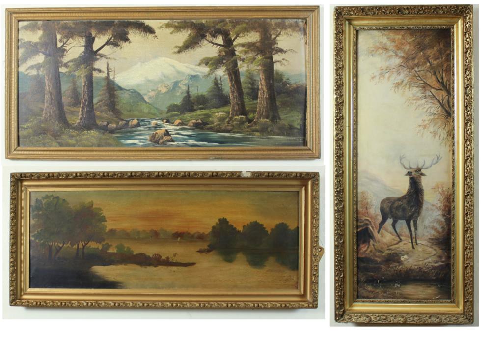 THREE OIL PAINTINGS, LATE 19TH/EARLY
