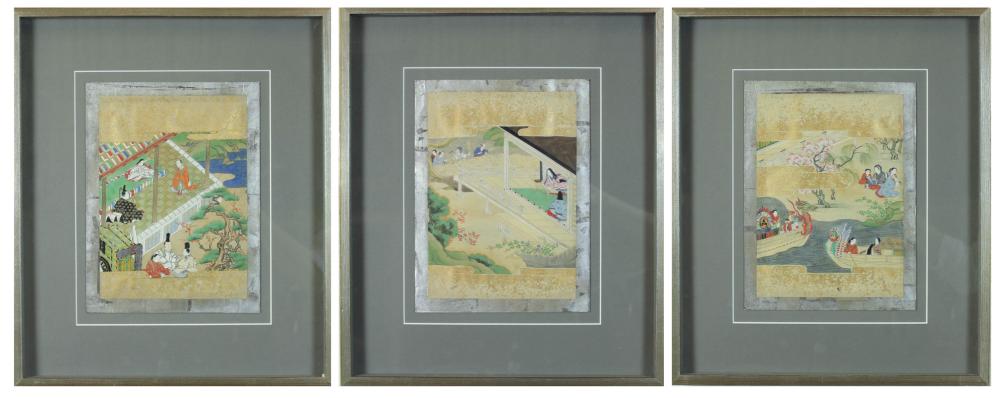 THREE CHINESE PAINTINGS ON PAPER,
