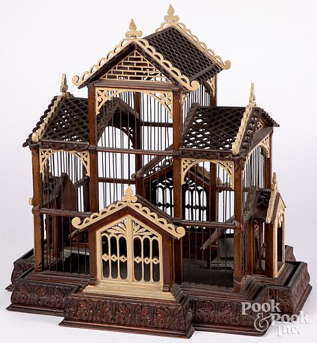 CARVED AND PAINTED VICTORIAN BIRDCAGE  314433