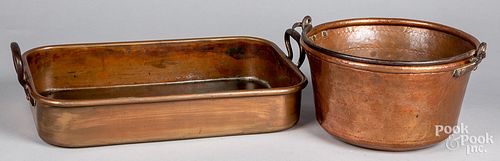 TWO PIECES OF COPPER COOKWARE, CA. 1900Two