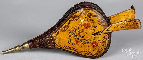 PAINTED BELLOWS, 19TH C.Painted