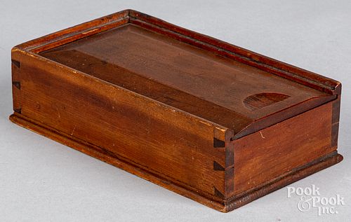 CHERRY SLIDE LID BOX 19TH C Cherry 3144c0