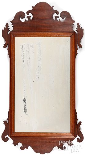 CHIPPENDALE MAHOGANY MIRROR, CA.