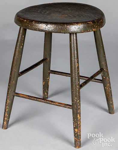 PENNSYLVANIA PAINTED PINE STOOL,