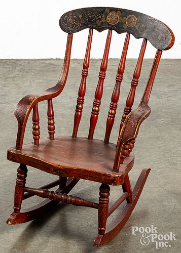 PAINTED CHILD'S ROCKING CHAIR,