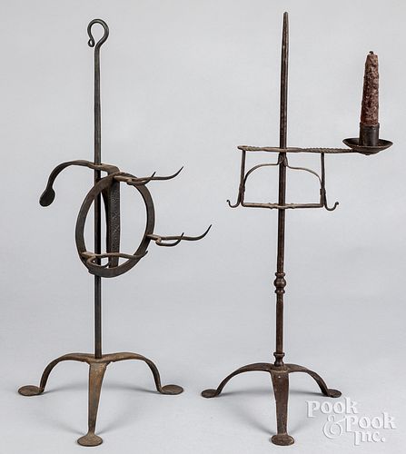 WROUGHT IRON CANDLESTAND AND MEAT 31455b