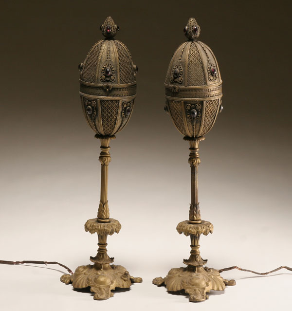 Pair of gilt metal domed chalice 4ed56