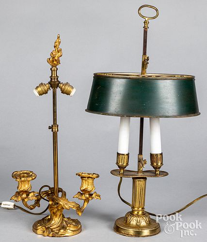 TWO FRENCH BRONZE TABLE LAMPS  314561