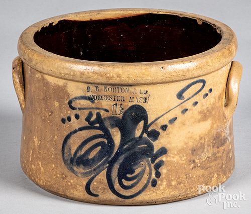 STONEWARE CROCK, 19TH C.Stoneware