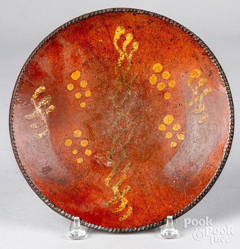 PENNSYLVANIA REDWARE PLATE, EARLY