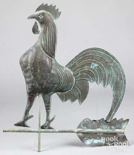 COPPER SWELL BODIED ROOSTER WEATHERVANE  314598