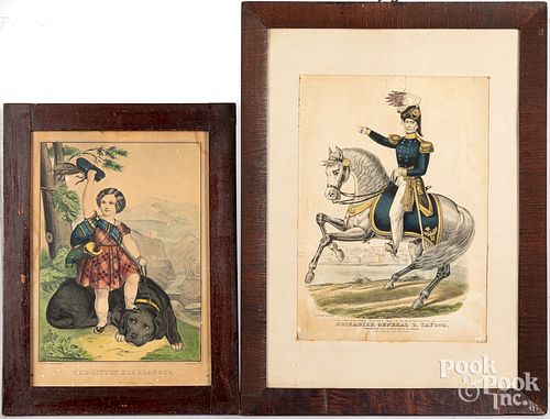 TWO LITHOGRAPHSTwo lithographs,