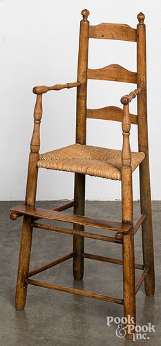 LADDERBACK HIGHCHAIR, LATE 18TH