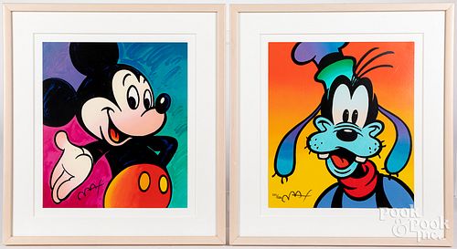 FOUR PETER MAX SIGNED PRINTS OF