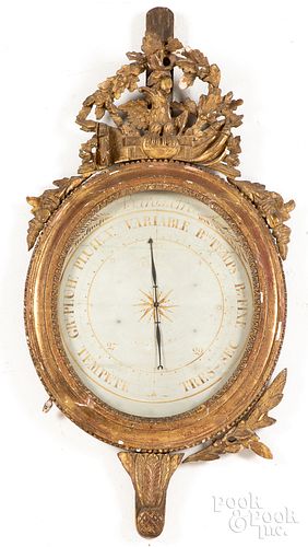 ITALIAN GILTWOOD BAROMETER 19TH 3146c2