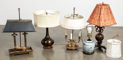 FIVE TABLE LAMPSFive table lamps  3146d6