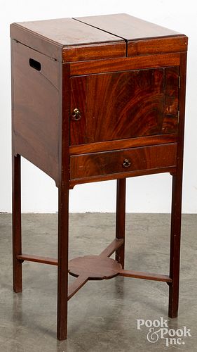 ENGLISH MAHOGANY WASH STAND, CA.