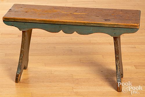PAINTED PINE BENCH EARLY 20TH 3146f0