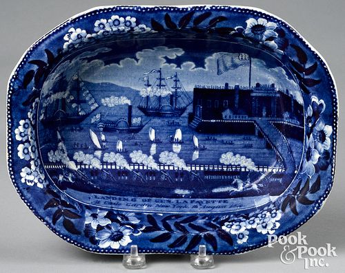 HISTORICAL BLUE STAFFORDSHIRE LANDING 314708