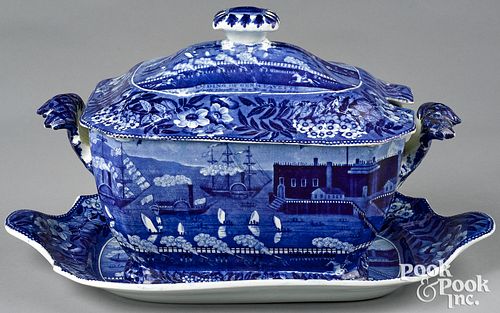 HISTORICAL BLUE STAFFORDSHIRE LANDING 314713