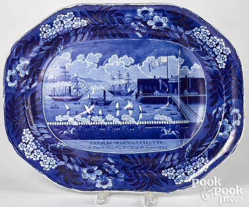 HISTORICAL BLUE STAFFORDSHIRE LANDING 314715