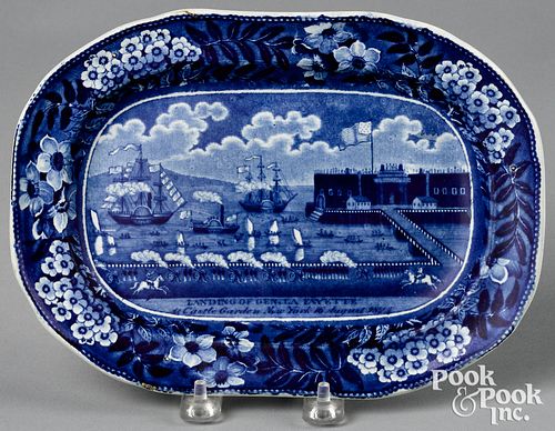 HISTORICAL BLUE STAFFORDSHIRE LANDING 314736