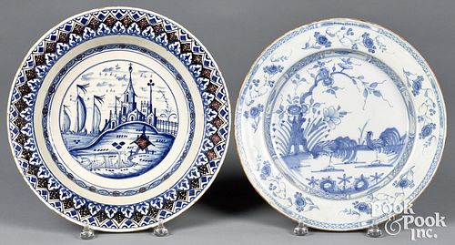 DELFT CHARGER AND DEEP DISH, MID 18TH