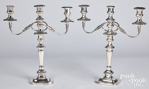 PAIR OF LARGE SHEFFIELD SILVER