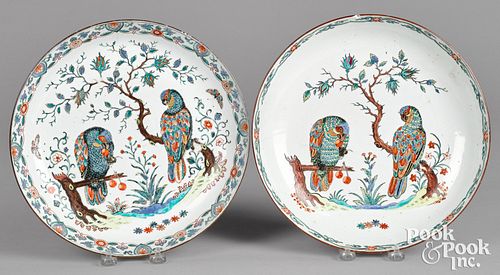 TWO CHINESE EXPORT PORCELAIN PARROT 3147d8